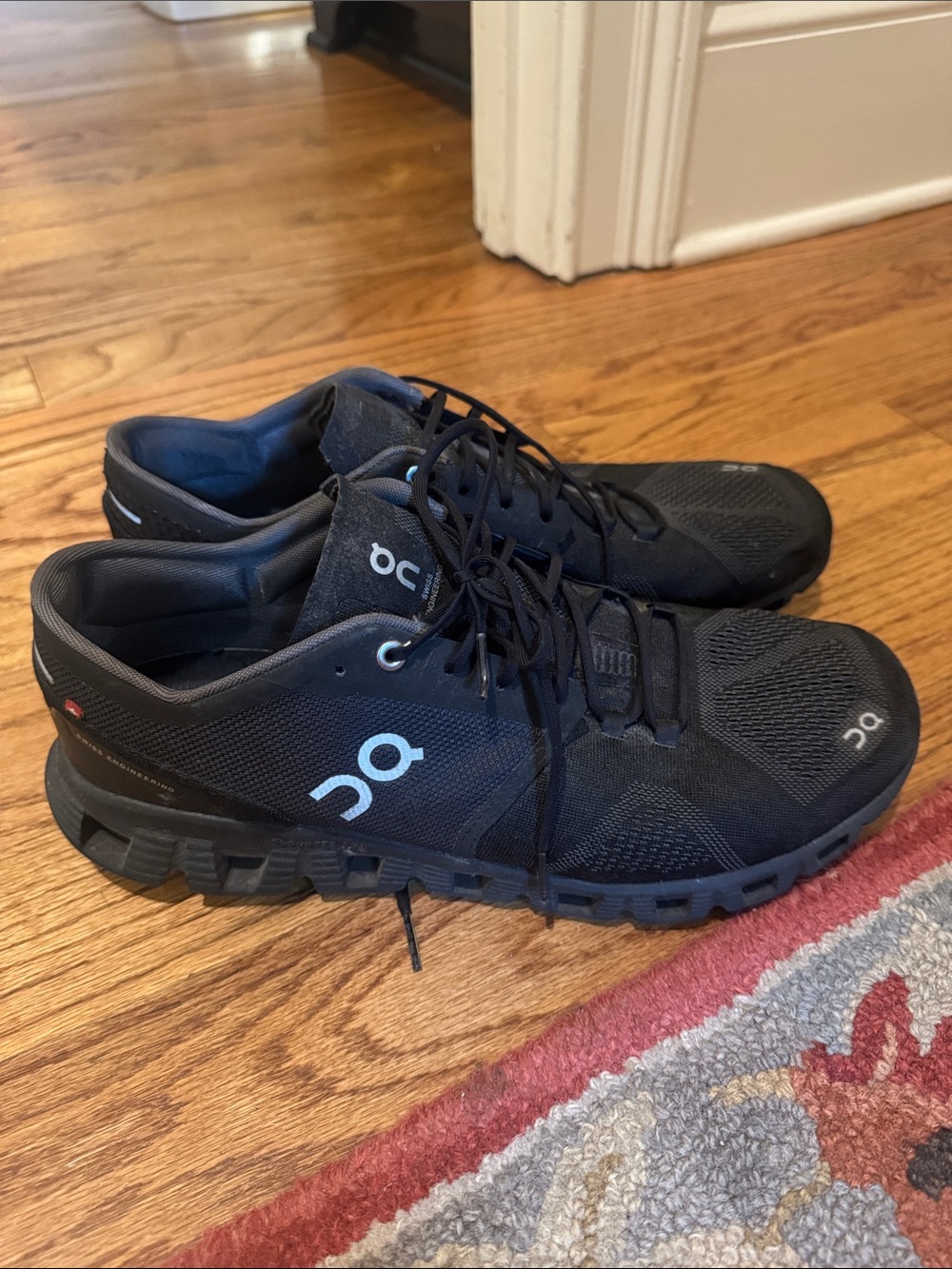 On Running Men's Black Athletic Lace-Up Running Shoes 12.5